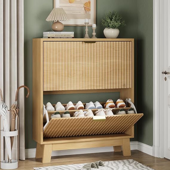 Multi-Tier Shoe Rack Space Saving Shoe Storage Organizer Stackable Shoe Shelf for Entryway Bedroom Closet Dorm Room
